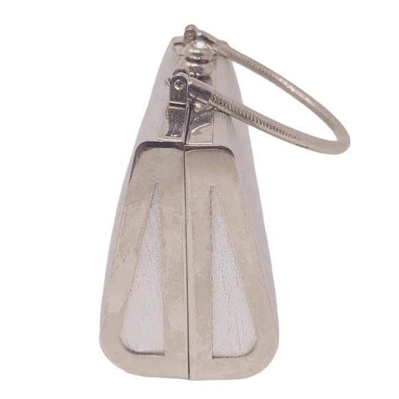 Unbranded | Small Vintage Silver Top Handle Clutch or Shoulder Bag (One Size) - Picture 4 of 9